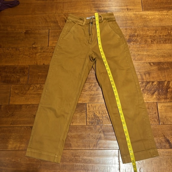 Everlane Cropped Straight Regular Mustard Brown Jean Pant Size 0 - Picture 4 of 13